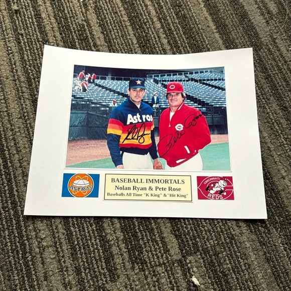 - Nolan Ryan Pete rose signed photo - Picture 1 of 1